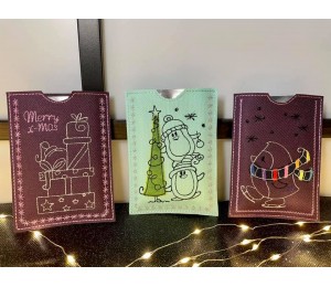 Türchen Stickserie ITH - Schokolinsen Adventskalender to go Hüllen Vol. 2